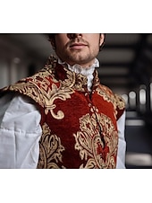 preiswerte Outfits-Mittelalterlich Renaissance Outfits Prinz Keltischer Ritter Herren königlich Halloween Karneval Maskerade Leistung LARP Renaissance-Messe Erwachsene Kostüm