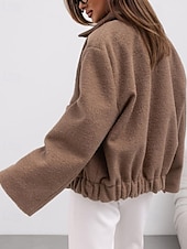 billige Kåper og trenchcoats-Dame Frakk Blazer Hold Varm Bekvem Knapper Elegant Mote Utendørs عادي Ut på byen Fritid / hverdag Helg Enkeltkneppet Normal Knaphul Normal Langermet Yttertøy Svart Aprikos kaffe Vår Høst