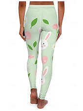 cheap Easter Bottoms-Easter Women&#039;s Leggings Trousers High-Waisted Cute Bunny Egg Graphic Printed Tummy Control Running Pants Spring Summer Fall