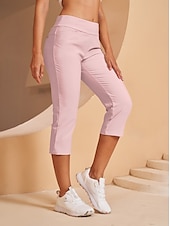cheap Golf Bottoms-Women&#039;s Golf Pants Black Pink Red Bottoms Ladies Golf Attire Clothes Outfits Wear Apparel