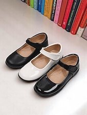economico Ballerine per bambina-scarpe mary jane nere verniciate per bambine con cinturino a strappo – scarpe eleganti per la scuola elementare
