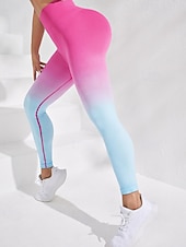 رخيصةأون طماق اليوغا والجوارب-نسائي السراويل اليوغا طماق اليوغا حزام مطاط بعقب رفع بنطلون رياضي للبطن بيلاتيس تمرين نادي رياضي اكتشف - حل بنطلونات لون متغاير زهري أرجواني أخضر الخريف رياضات ألبسة رياضية قابل للبسط نحيل