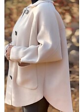 ieftine Blazere și costume-Pentru femei Bluză Simplu Modern Casual Manșon Lung Guler Cămașă Topuri obișnuite Zilnic Concediu Nasturi Buzunar Asimetric Negru Alb Galben Roz Îmbujorat Trifoi Vară