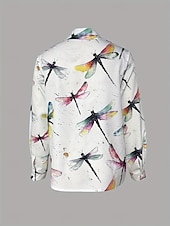 economico Animali Tops-Camicia da donna a maniche lunghe con bottoni camicetta grafica animale casual colletto regolare top da lavoro quotidiano bottone stampa bianca estate primavera autunno