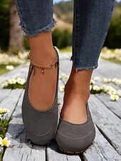 preiswerte Ballerinas für Damen-Damen-Barfußschuhe mit breiter Zehenpartie in Braun – bequeme Slipper mit Nullsprengung für entspanntes Gehen und Reisen