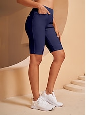 cheap Golf Bottoms-Women&#039;s Golf Shorts Black Dark Navy Bottoms Ladies Golf Attire Clothes Outfits Wear Apparel