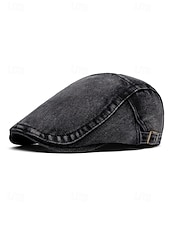 economico Cappelli da donna-berretto piatto in denim da donna con vestibilità regolabile, stile casual per primavera ed estate, perfetto per attività all&#039;aperto, uso quotidiano e viaggi