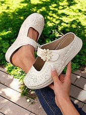 abordables Sabots et mules femme-Mules Mary Jane à fleurs pour femmes – un style mignon et confortable pour les sorties décontractées, le shopping et le quotidien