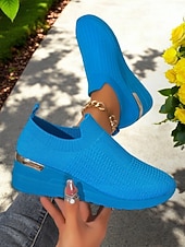 Χαμηλού Κόστους Γυναικεία Sneakers-γυναικεία λευκά πλεκτά slip-on αθλητικά παπούτσια – μοντέρνο και άνετο στυλ για δραστήριες γυναίκες σε υπαίθριους περιπάτους, γυμναστήρια και περιστασιακές εξερευνήσεις στην πόλη