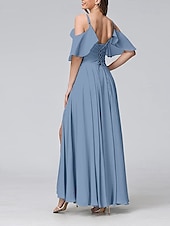 preiswerte abendkleider-Damen Langes Kleid Maxikleid Abschlussballkleid Partykleid Cocktailkleid Mode Party Besonderer Anlass Date Normale Passform Einfach Kurzarm V Ausschnitt Gelb Hellgrün Blau Grün Sommer
