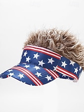 abordables Accessoires-Casquette à visière Drapeau Américain Étoiles et rayures Rétro Vintage Drôle Patriotique 1776-2026 pour Unisexe Adulte Impression 3D  pour Jour de l'Indépendance / 4 Juillet 4 Juillet Extérieur