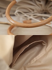 abordables Cabas et fourre-tout-Sac fourre-tout en paille brodé marguerite pour femme - sac fourre-tout de plage d&#039;été avec motif floral, cocotier, citron, style bohème décontracté, adapté aux vacances et à un usage quotidien