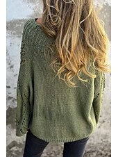 preiswerte Damen Einfache Oberteile-Damen Bluse Einfach Basic Modern Lässig Langarm Rollkragen Normale Oberteile Täglich Ausgehen Ausschnitt Schwarz Weiß Grün Khaki Grau Sommer