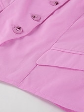 cheap Women’s Short Sets-Women&#039;s Active Basic Cotton Linen Sets Vest Pants Sets Sleeveless Shirt Collar Solid Color Dubbele Rij Knopen Outdoor Date Pink Blue Summer Regular Fit