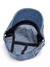 economico Cappelli da donna-berretto piatto in denim da donna con vestibilità regolabile, stile casual per primavera ed estate, perfetto per attività all&#039;aperto, uso quotidiano e viaggi