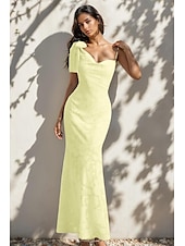 baratos AZUL-Vestido de noite estilo celebridade, sereia/trompete azul, renda floral queimada, comprimento até o chão, sem mangas, decote coração com laço(s), 2025
