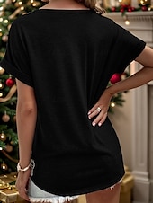 abordables T-shirt floral-Femmes T-shirt Fleuri Graphique Animal Bohème ancien Élégant Manche Courte Encolure en V Hauts Réguliers Quotidien Week-end Imprimé Noir Blanche Rouge Gris Été Printemps