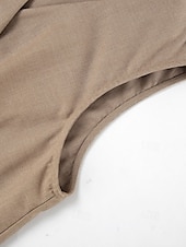 abordables Ensembles chemisiers pour femmes-Femmes Actif Mode Chemisier Gilet Ensembles de Pantalons Sans manches Col en V Couleur Unie Dubbele Rij Knopen Extérieur Fête Noir Marron Gris Été Coupe régulière