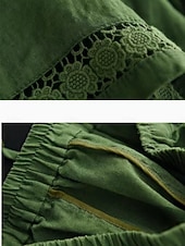 abordables Pantalones cortos calientes-Mujer Pantalón corto Pantalones cortos de verano Pantalones cortos de playa Vacaciones Vintage Moda Corto Alta cintura Plano Correa Bolsillo Cintura elástica Comodidad Ligero Suave Microelástico