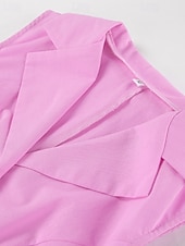 cheap Women’s Short Sets-Women&#039;s Active Basic Cotton Linen Sets Vest Pants Sets Sleeveless Shirt Collar Solid Color Dubbele Rij Knopen Outdoor Date Pink Blue Summer Regular Fit