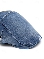 economico Cappelli da donna-berretto piatto in denim da donna con vestibilità regolabile, stile casual per primavera ed estate, perfetto per attività all&#039;aperto, uso quotidiano e viaggi