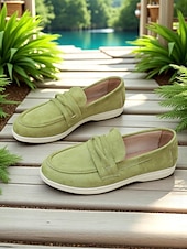 abordables Chaussures sans lacet et mocassins femme-Mocassins en simili-daim pour femme – style classique et polyvalent pour les promenades au bord du lac, les journées décontractées au bureau et les sorties du week-end