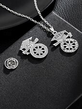 economico Collana da donna-Set di collana e spilla con bussola di laurea 2025 - gioielli in argento con ciondolo a forma di berretto e diploma, un regalo motivazionale per laureate, studentesse e laureandi