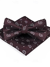 abordables Fiesta de cena-Corbata de Moño Vintage para Boda de Hombres Fiesta Regreso a Casa Corbata de Moño con Estampado Floral Burdeos Azul Marino Verde Oscuro