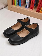 economico Ballerine per bambina-scarpe mary jane nere verniciate per bambine con cinturino a strappo – scarpe eleganti per la scuola elementare