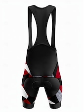 preiswerte Trägerhosen-Herren Grafik Geometrisch Fahrradträgerhose 3D gepolsterte Shorts Fahhrad Shorts Trägerhose Sport Sonnenschutz 3D-Polster Schnelltrocknend Feuchtigkeitsableitend Rot Bekleidung Fahrradbekleidung