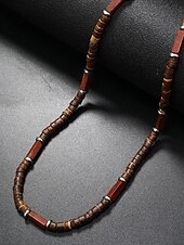 HANA LIMA Unisex Stainless Steel & Leather Adjustable Necklace With Pewter Pendant