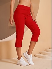cheap Golf Bottoms-Women&#039;s Golf Pants Black Pink Red Bottoms Ladies Golf Attire Clothes Outfits Wear Apparel