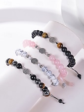 levne Pánské šperky-pánský náramek z tygřího oka a černý matný korálkový náramek s kouzlem – natahovací náramek z přírodního kamene pro cestování, dobrodružství, narozeninový dárek nebo dárek k promoci