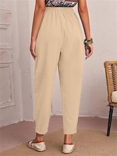 economico Pantaloni-Per donna Pantaloni Affusolati Chinos Moda Streetwear Essenziale Lunghezza alla caviglia Vita media Semplice Tasca Elastico in vita Comodità All&#039;aperto Micro-elastico Vacanza Streetwear Quotidiano