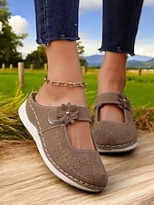 abordables Sabots et mules femme-Mules Mary Jane à fleurs pour femmes – un style mignon et confortable pour les sorties décontractées, le shopping et le quotidien