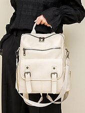 levne Módní Batohy-dámský hnědý batoh z umělé kůže, stylový cestovní a každodenní batoh s nastavitelnými popruhy, zapínáním na zip a několika kapsami - ideální do práce, do školy nebo na běžné výlety