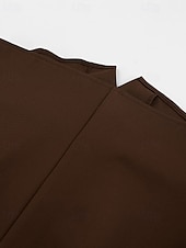 abordables Ensembles chemisiers pour femmes-Femmes Actif Chemisier Ensembles de Pantalons Sans manches Col en V Couleur Unie Dubbele Rij Knopen Date Week-end Marron Été Coupe régulière
