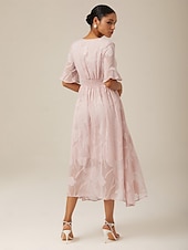 cheap Cocktail Dress-Women&#039;s Maxi Dress Cocktail Dress Wedding Guest Dress Semi Formal Dress A Line Dress Elegant Work Birthday Flutter Sleeve Wedding Guest Cocktail Party Formal Evening Regular Fit Solid Color Plain