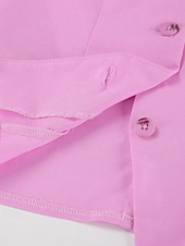 cheap Women’s Short Sets-Women&#039;s Active Basic Cotton Linen Sets Vest Pants Sets Sleeveless Shirt Collar Solid Color Dubbele Rij Knopen Outdoor Date Pink Blue Summer Regular Fit