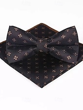 abordables Fiesta de cena-Corbata de Moño Vintage para Boda de Hombres Fiesta Regreso a Casa Corbata de Moño con Estampado Floral Burdeos Azul Marino Verde Oscuro