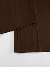 abordables Ensembles chemisiers pour femmes-Femmes Actif Chemisier Ensembles de Pantalons Sans manches Col en V Couleur Unie Dubbele Rij Knopen Date Week-end Marron Été Coupe régulière