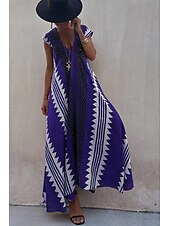 halpa Boho-mekot-Naisten Midimekko Coctail-asu Kukka mekko Boho-mekko Muoti Moderni Loma Teekutsut Bile Normaali Kukka Hihaton V kaula-aukko Musta Viini Sininen Tumman vihreä Kesä