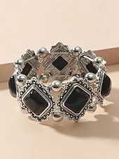 cheap Women&#039;s Bracelet-Women&#039;s Vintage Boho Turquoise Stone Bracelet – Retro Style Elastic Beaded Cuff Jewelry for Casual Wear, Festivals and Gifts