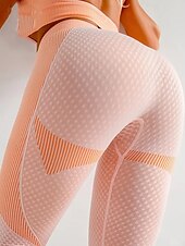 Χαμηλού Κόστους Γιόγκα κολάν &amp; καλσόν-Γυναικεία Παντελόνι για γιόγκα Γιόγκα κολάν Κουρελού Αντίστροφη καρότσα Έλεγχος κοιλιάς Ψηλή Μέση Πιλάτες Γυμναστήριο προπόνηση Προπόνηση Καλσόν Ποδηλασία Ριγέ Ροζ Σπαντέξ Φθινόπωρο Αθλητισμός