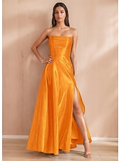 levne Plesové šaty-A-Line plesové šaty elegantní šaty formální večerní party délka po zem bez rukávů off shoulder polyester s mašlí nařasené s rozparkem