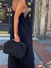 abordables Robe Simple-Femmes Robe maxi Robe d&#039;été Occasionnel Quotidien Coupe régulière Graphique Sans manches Col Halter Noir Blanche Vin Fuchsia Été