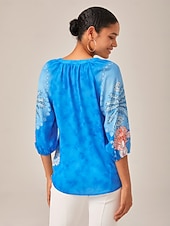 economico Bluse e camicie-pullover con stampa in stile vacanza
