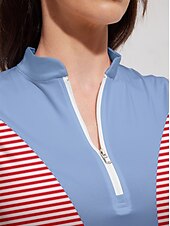 cheap Women&#039;s Golf Clothing-Women&#039;s Golf Dress Blue Sleeveless Ladies Golf Attire Clothes Outfits Wear Apparel