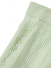 abordables Costumes décontractés-Pour des hommes Mariage à la plage Costumes Champagne Bleu Ciel Léger Rayé Coupe Standard 2 pièces Simple Boutonnage Deux Boutons