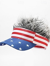 abordables Accessoires-Casquette à visière Drapeau Américain Étoiles et rayures Rétro Vintage Drôle Patriotique 1776-2026 pour Unisexe Adulte Impression 3D  pour Jour de l'Indépendance / 4 Juillet 4 Juillet Extérieur